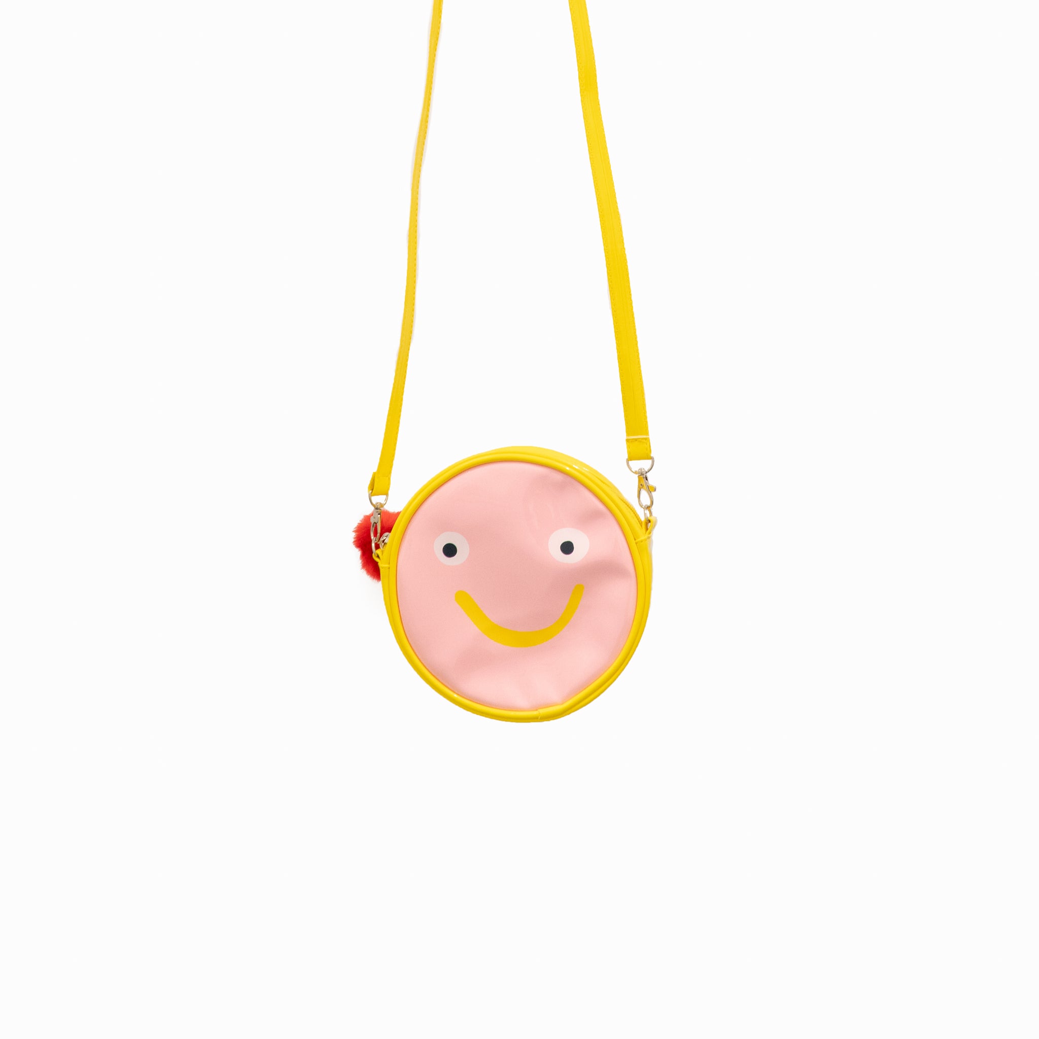 Gooood Vibes Smiley Sling Bag (Blue Pink)