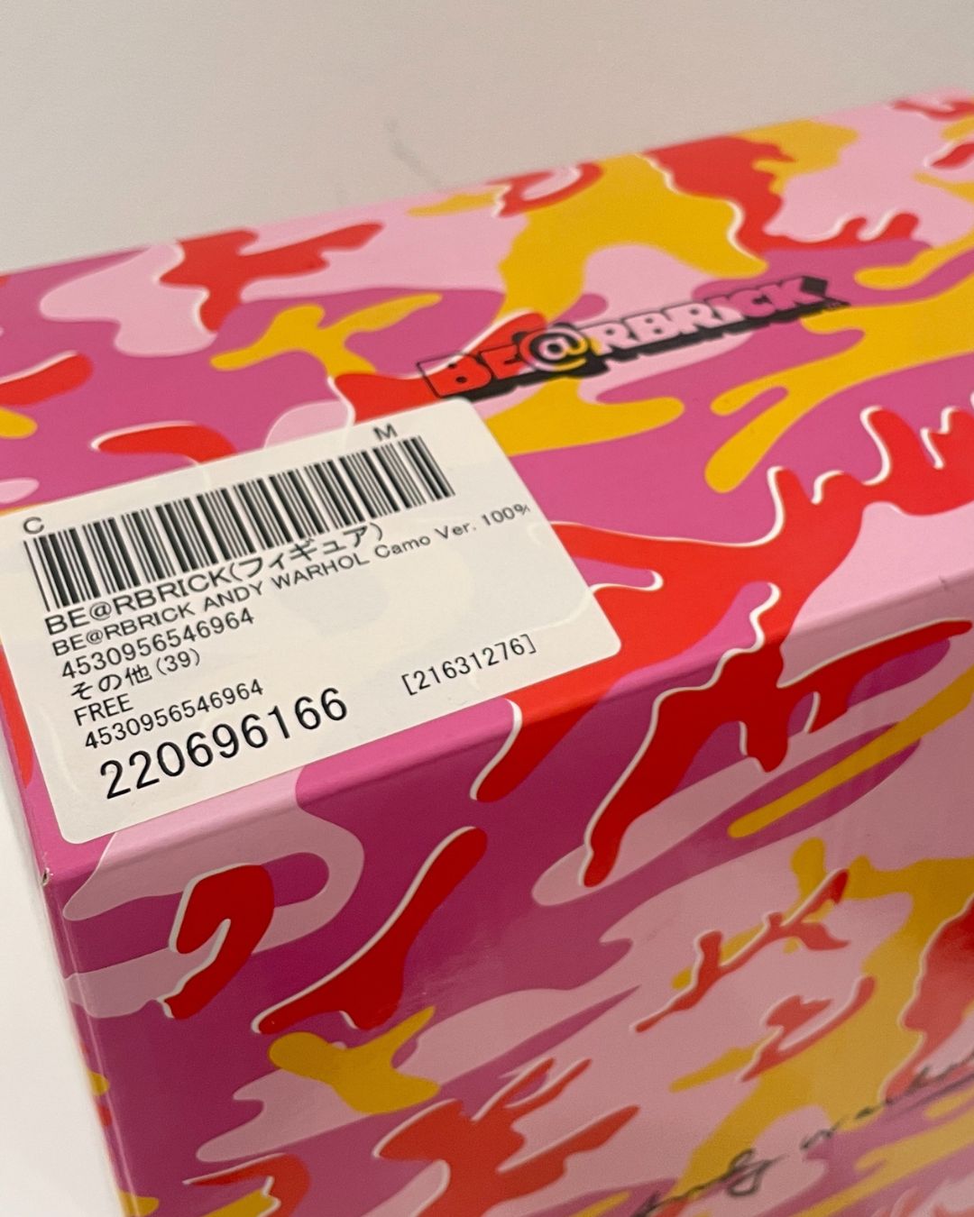 Bearbrick Andy Warhol Pink Camo 100% & 400%