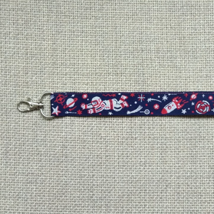 Cosmonaut Woven Lanyard (Pink and Blue)