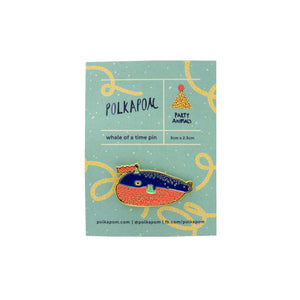 Party Animals Whale Enamel Pin