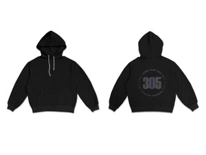 305 Hoodie (Black with 305 logo in the back)