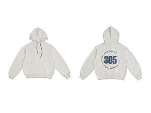 305 Hoodie (White with 305 logo in the back)
