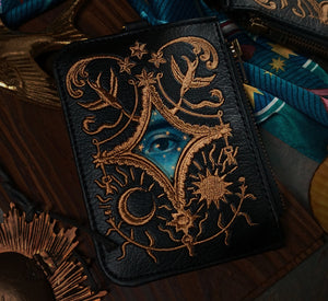 Lover's Eye Embroidered Card Wallet